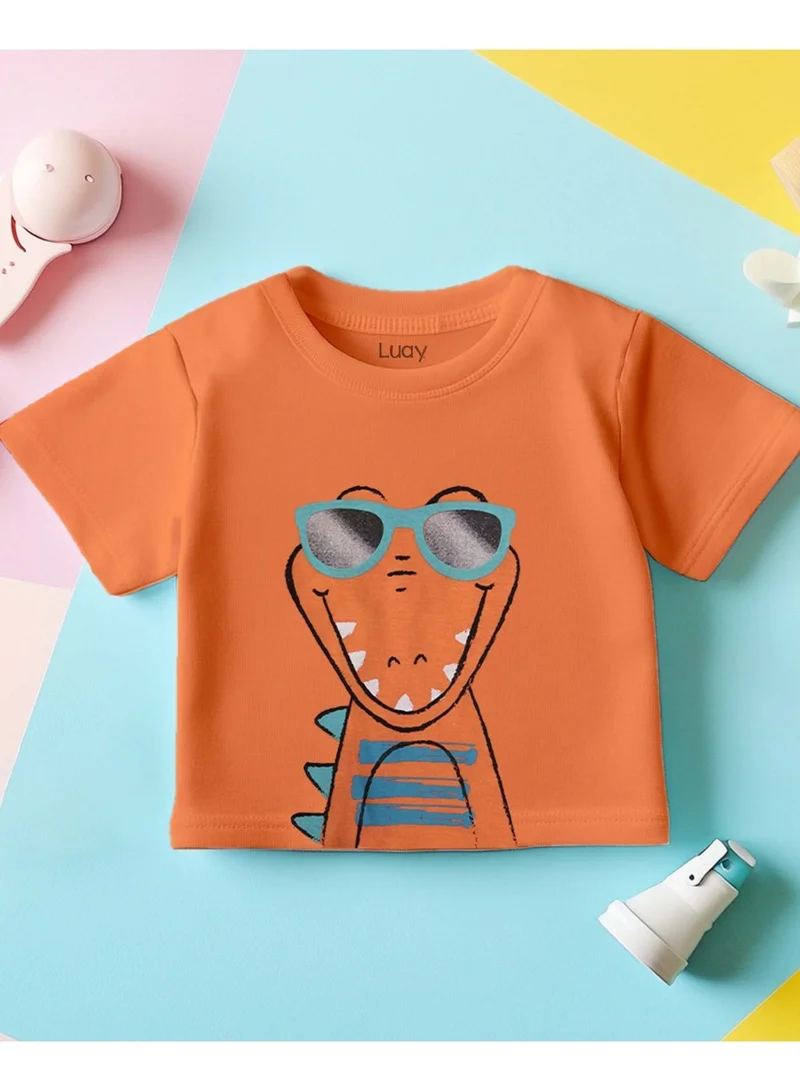 LUAY 100%  Cotton  T-Shirts for Boys & Girls Festive Short Sleeve Styles in Vibrant Colors and Patterns for Kids and Toddlers_Regular Fit